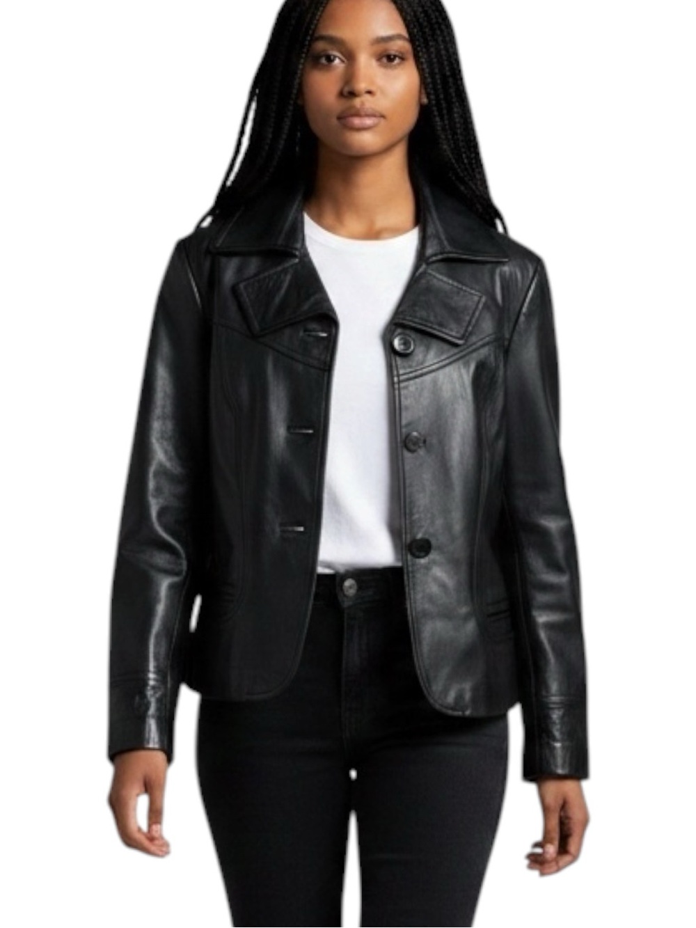 Adler Collection Soft Black Leather Luxury Jacket NWOT Size XL
